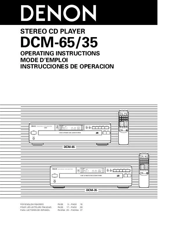 Mode d'emploi DENON DCM-35