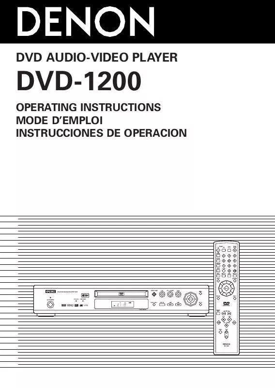 Mode d'emploi DENON DVD-1200