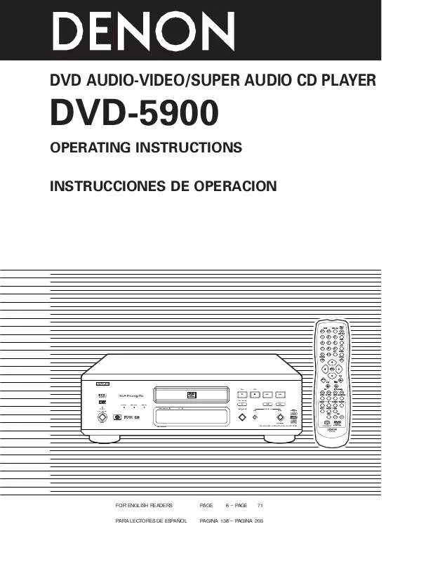 Mode d'emploi DENON DVD-5900