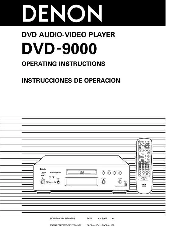Mode d'emploi DENON DVD-9000