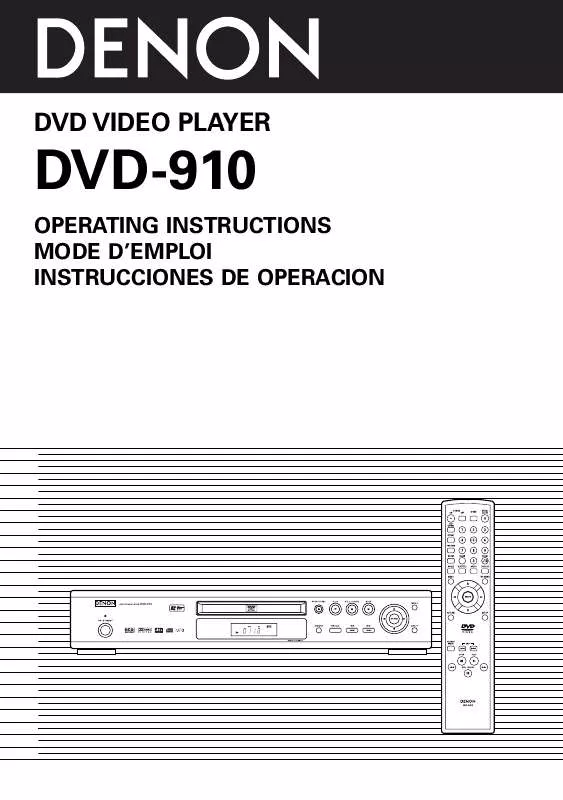 Mode d'emploi DENON DVD-910