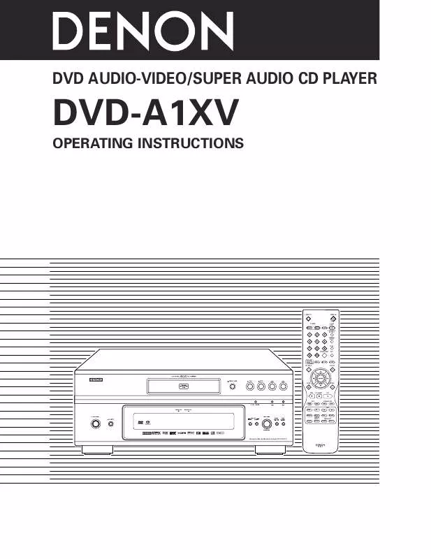 Mode d'emploi DENON DVD-A1XV