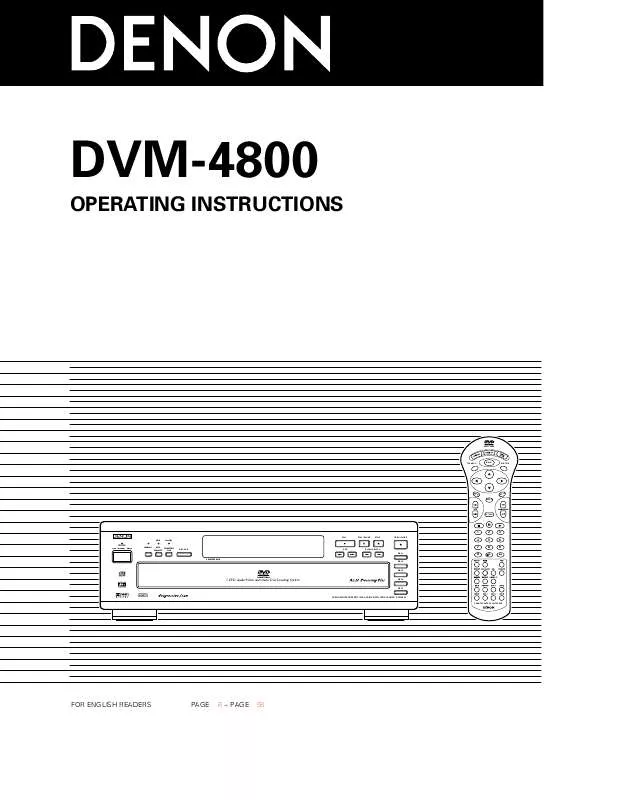 Mode d'emploi DENON DVM-4800
