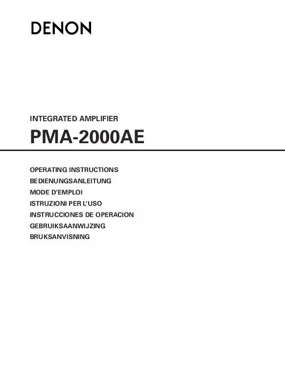 Mode d'emploi DENON PMA-2000AE