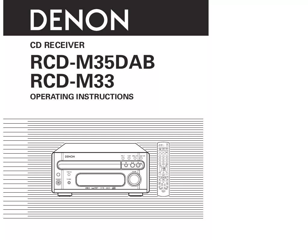 Mode d'emploi DENON RCD-M35DAB