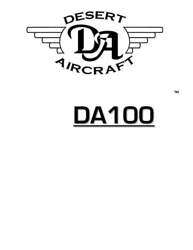 Mode d'emploi DESERT AIRCRAFT DA100