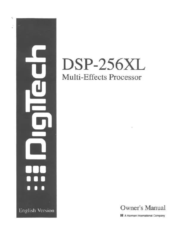 Mode d'emploi DIGITECH DSP256XL