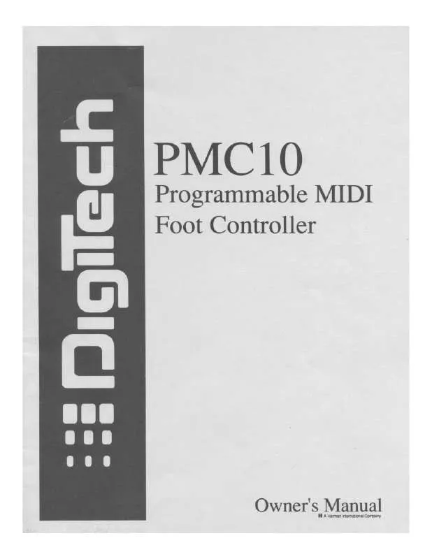 Mode d'emploi DIGITECH PMC10