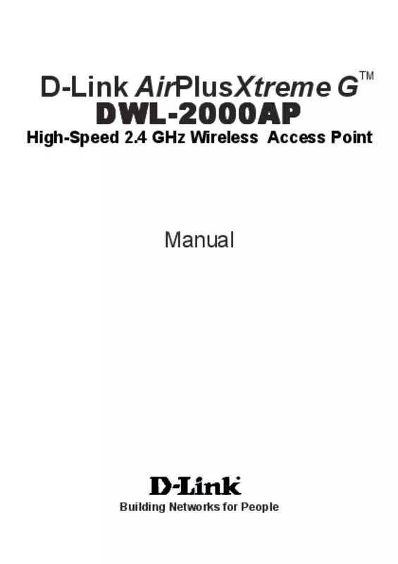 Mode d'emploi DLINK DWL-2000AP