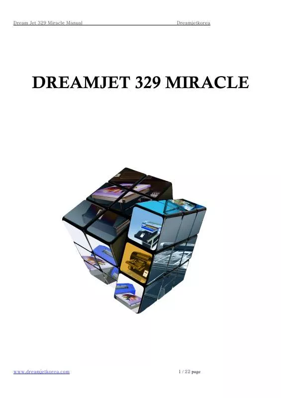 Mode d'emploi DREAMJET 329 MIRACLE