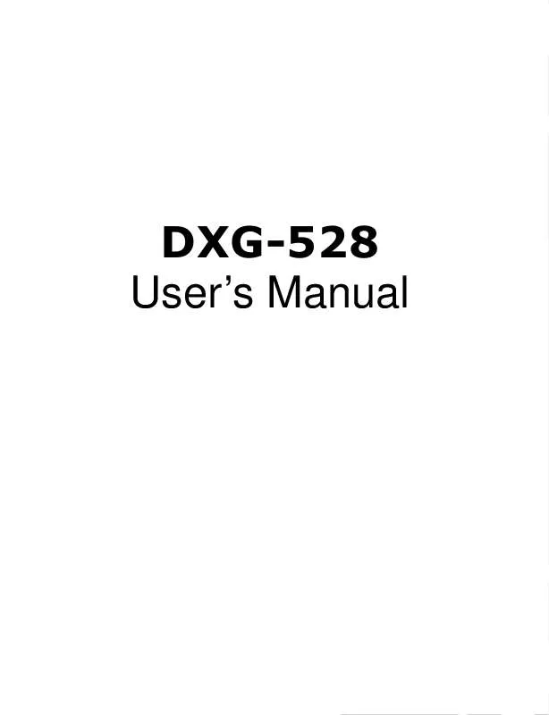 Mode d'emploi DXG DXG-528