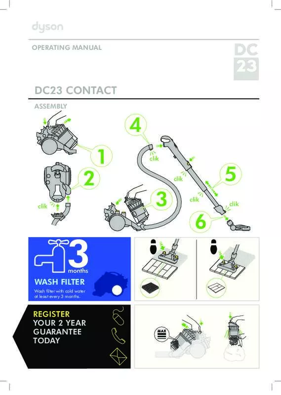 Mode d'emploi DYSON DC23 CONTACT