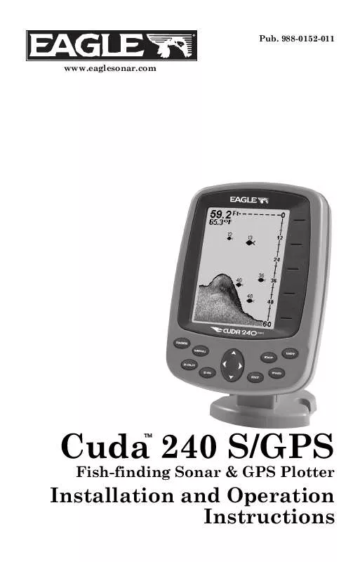 Mode d'emploi EAGLE CUDA 240 S GPS