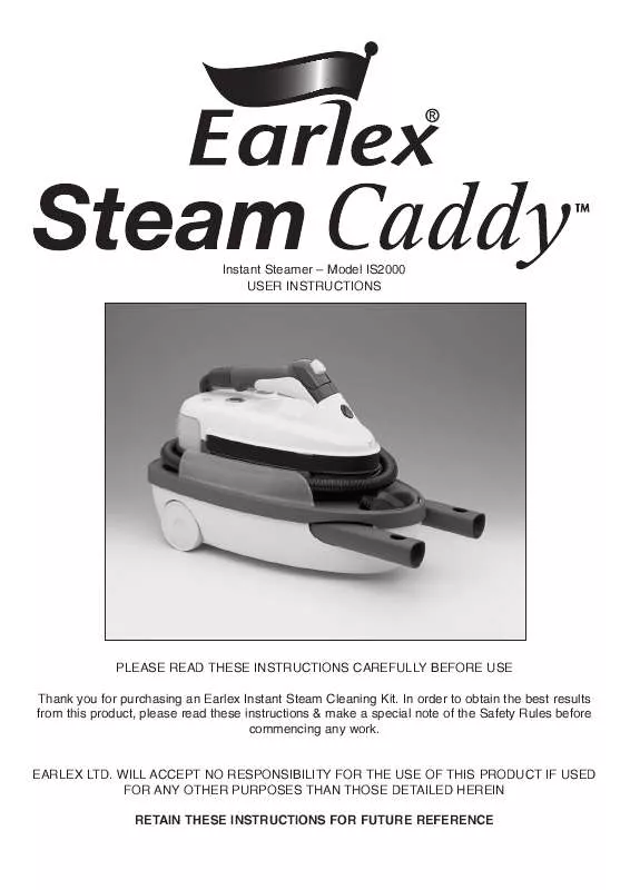 Mode d'emploi EARLEX STEAM CADDY IS 2000