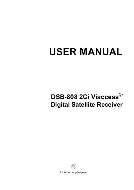 Mode d'emploi ECHOSTAR DSB-808 2CI VIACCESS