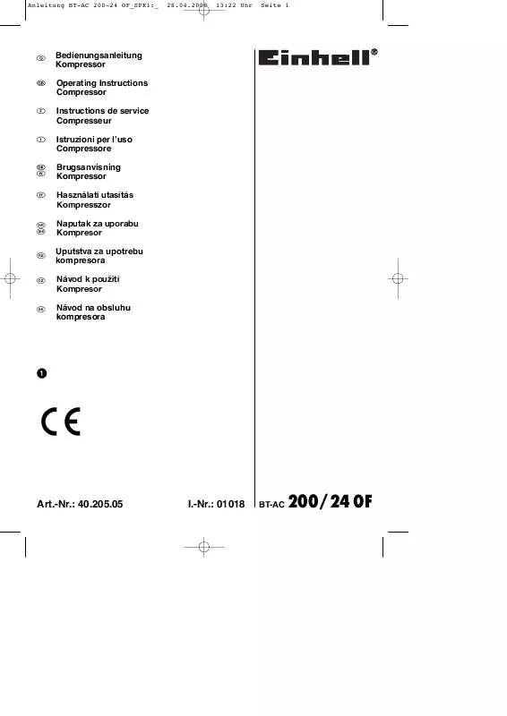 Mode d'emploi EINHELL BT-AC 200-24 0F
