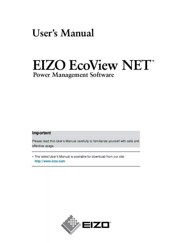 Mode d'emploi EIZO ECOVIEW NET