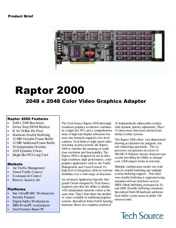 Mode d'emploi EIZO RAPTOR 2000