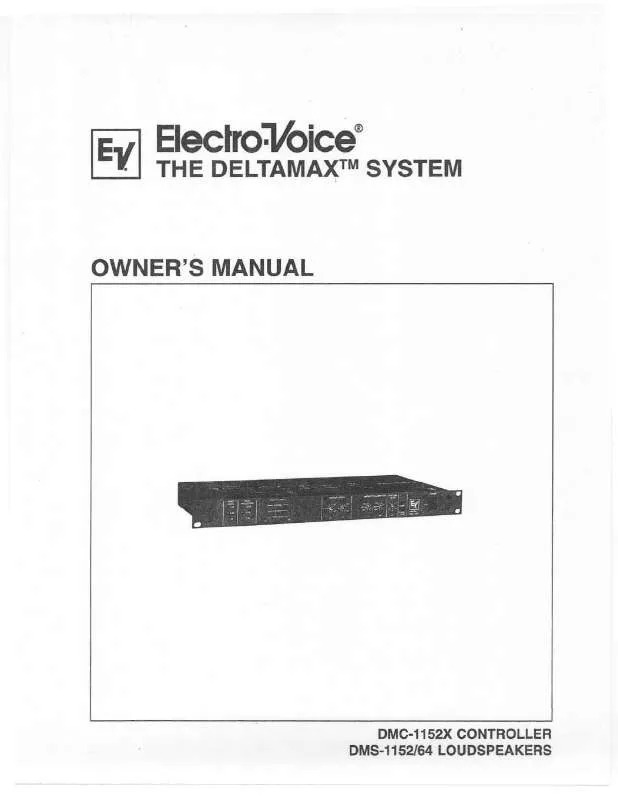 Mode d'emploi ELECTRO-VOICE DMC-1152X