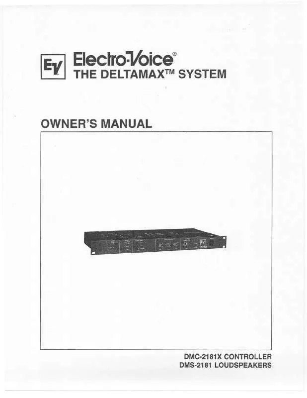 Mode d'emploi ELECTRO-VOICE DMC-2181X