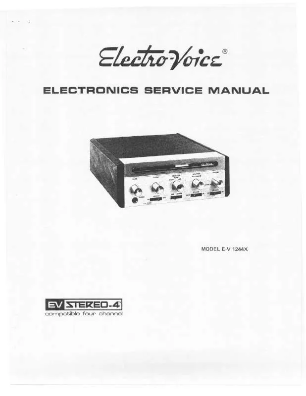 Mode d'emploi ELECTRO-VOICE EV 1244X