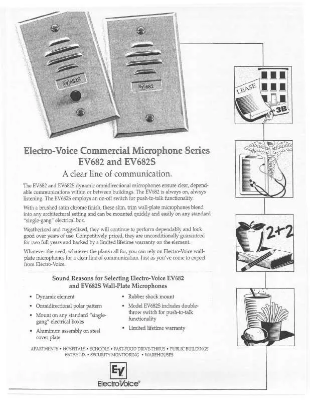 Mode d'emploi ELECTRO-VOICE EV682