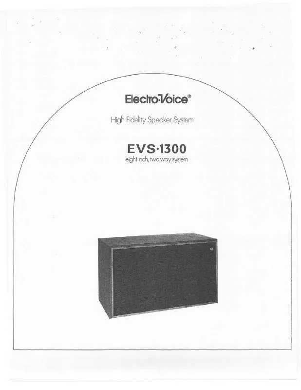Mode d'emploi ELECTRO-VOICE EVS-1300
