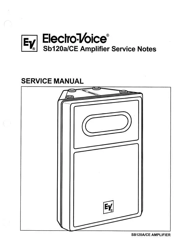 Mode d'emploi ELECTRO-VOICE SB120A-CE