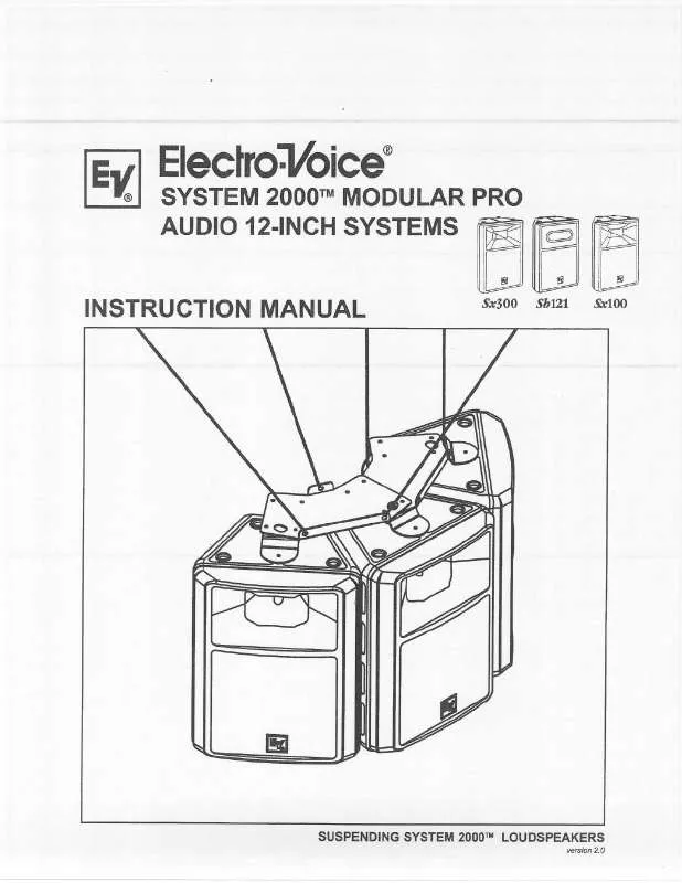 Mode d'emploi ELECTRO-VOICE SYSTEM 2000