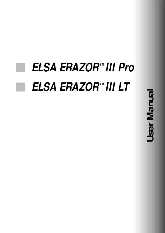 Mode d'emploi ELSA ERAZOR III LT