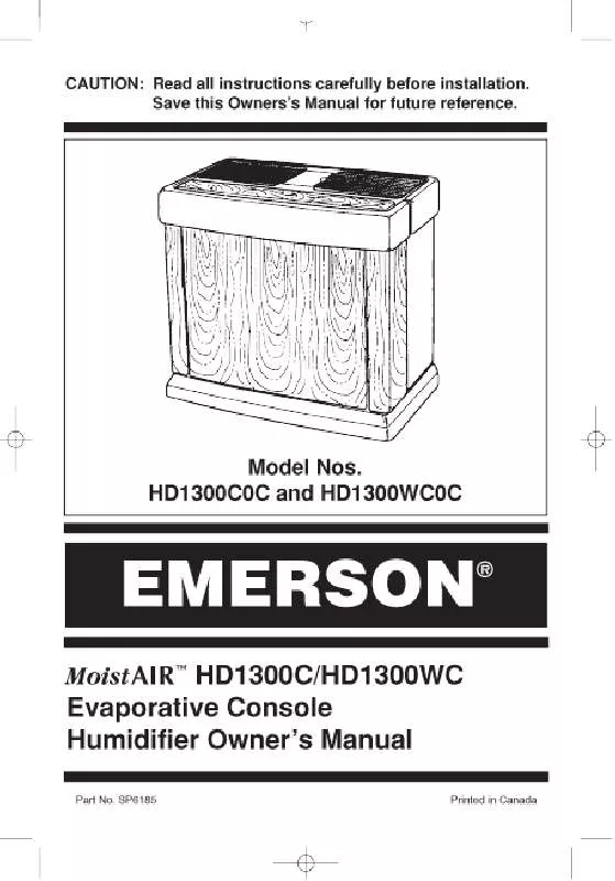 Mode d'emploi EMERSON HD1300WC0C