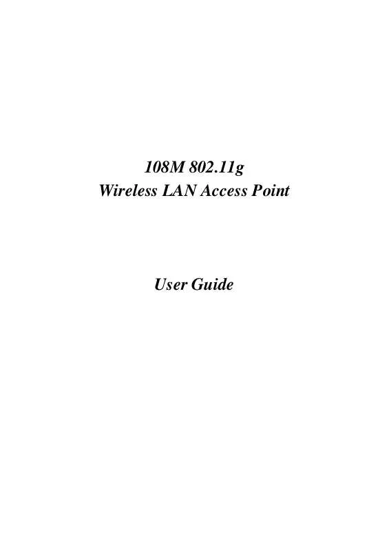 Mode d'emploi ENCORE 108M 802.11GWIRELESS LAN ACCESS POINT