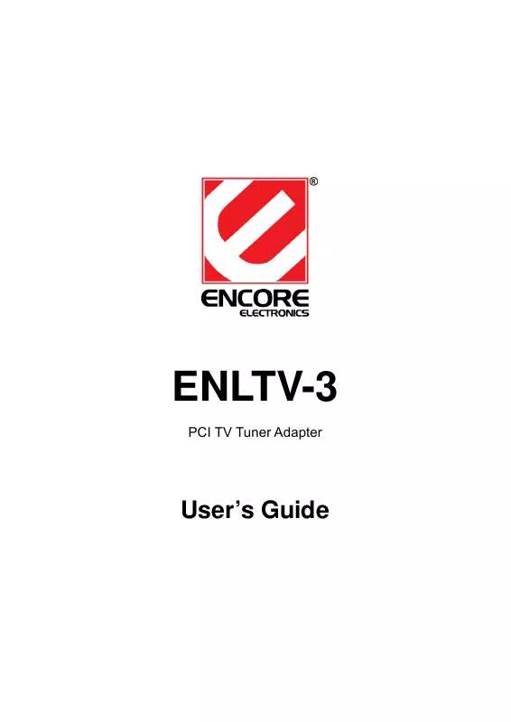Mode d'emploi ENCORE ENLTV-3