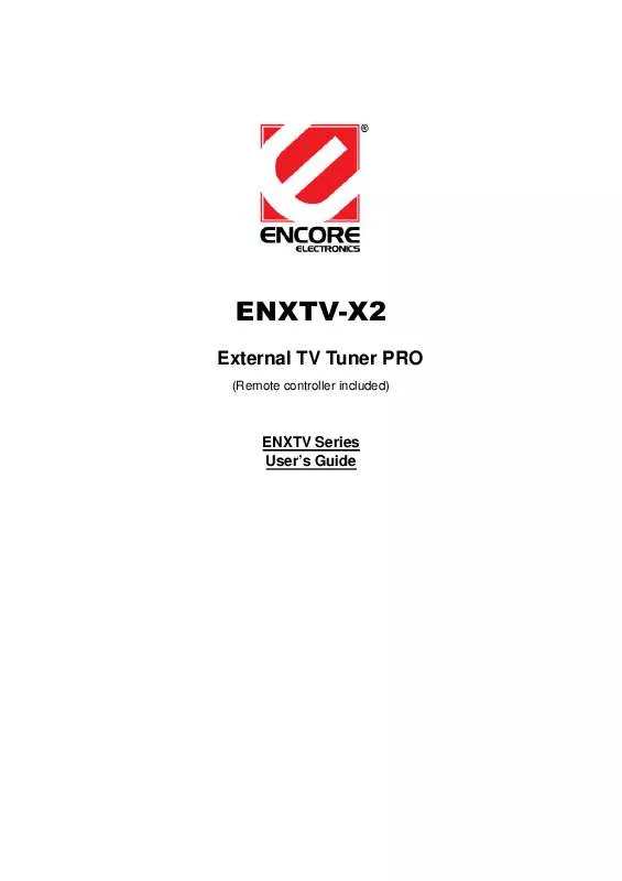 Mode d'emploi ENCORE ENXTV-X2