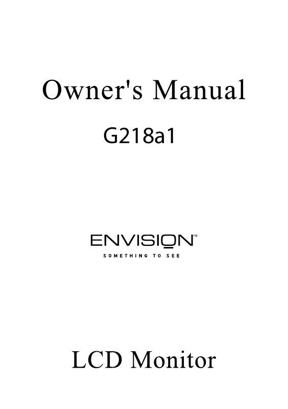 Mode d'emploi ENVISION G218A1