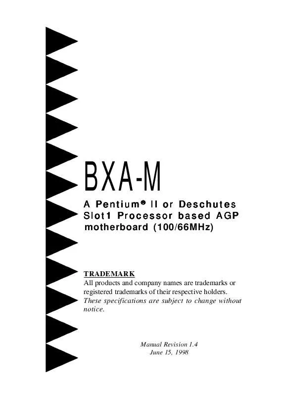 Mode d'emploi EPOX BXAM