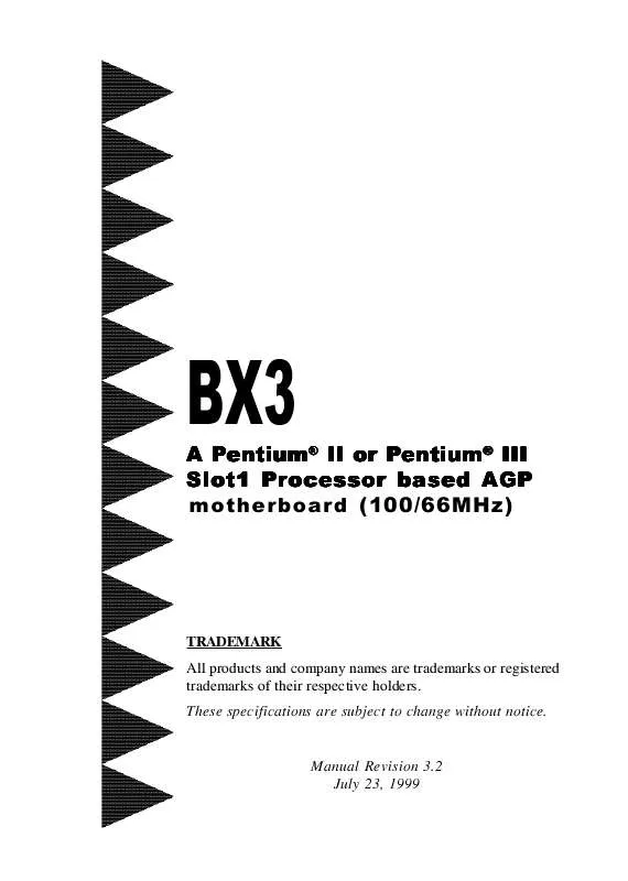 Mode d'emploi EPOX EP-BX3