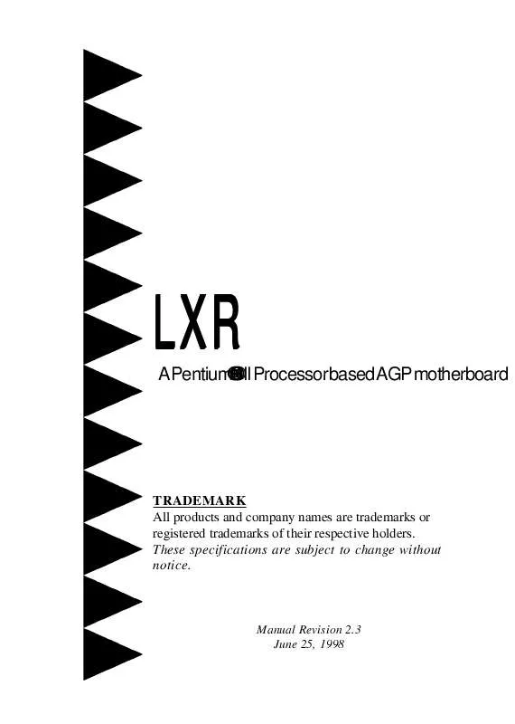 Mode d'emploi EPOX EP-LXR