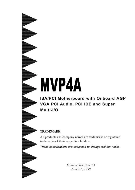 Mode d'emploi EPOX EP-MVP4A
