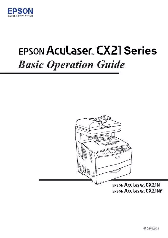 Mode d'emploi EPSON ACULASER CX21N