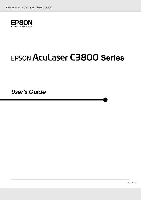 Mode d'emploi EPSON ACULASER C3800DTN
