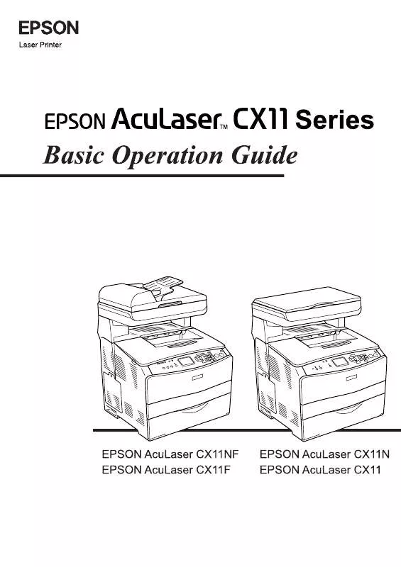 Mode d'emploi EPSON ACULASER CX21