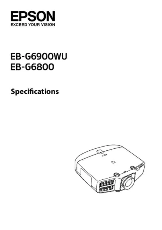 Mode d'emploi EPSON EB-G6900