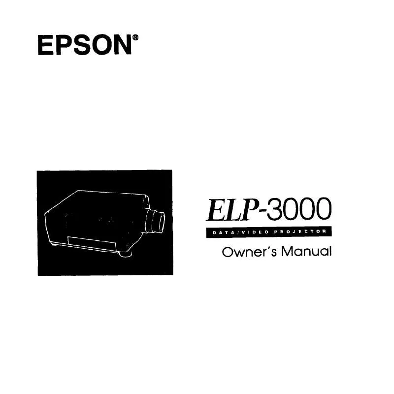 Mode d'emploi EPSON ELP-3000