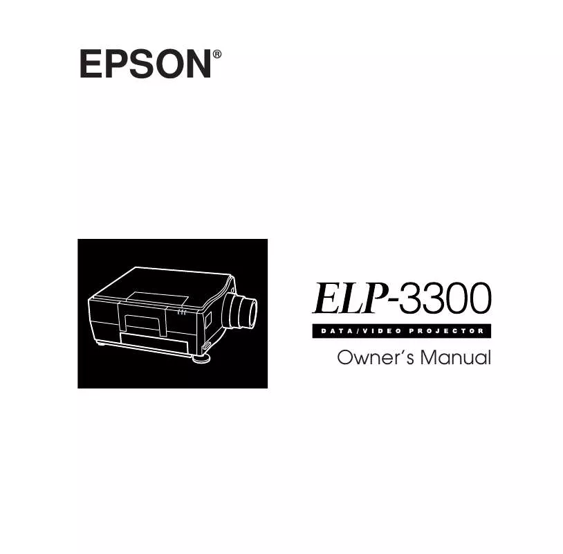 Mode d'emploi EPSON ELP-3300