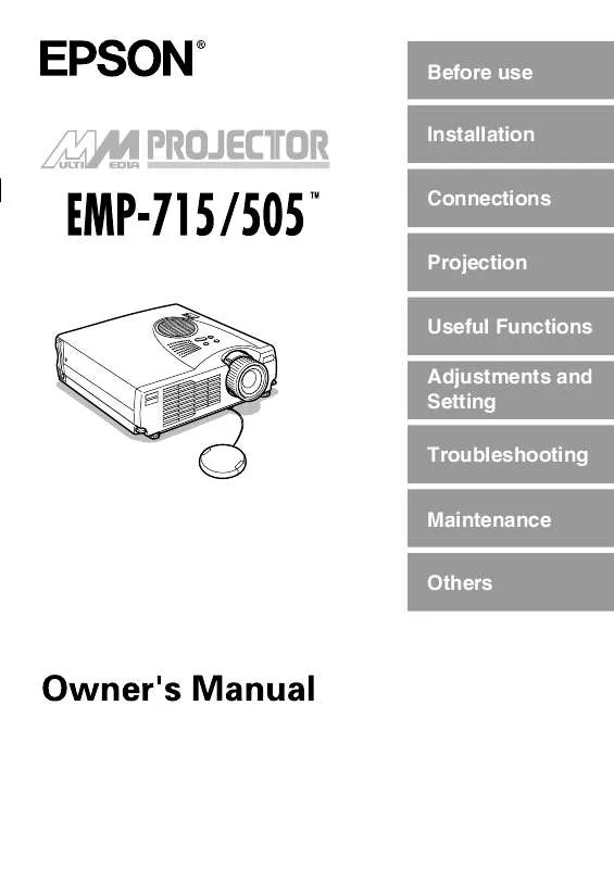 Mode d'emploi EPSON EMP-715