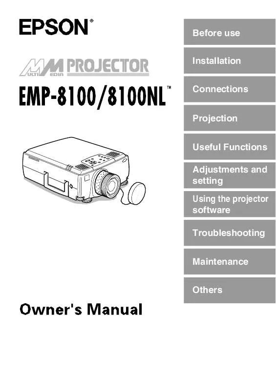 Mode d'emploi EPSON EMP-8100