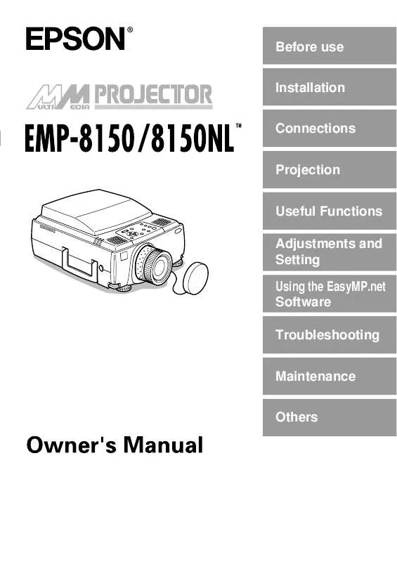 Mode d'emploi EPSON EMP-8150NL