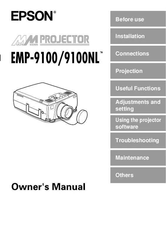 Mode d'emploi EPSON EMP-9100NL