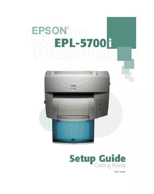 Mode d'emploi EPSON EPL-5700I